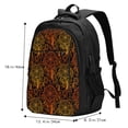thumbnail image 5 of Daiia Orange Dreamcatcher Pattern USB Charging Backpack for Men and Women, Anti-Theft Backpack,Travel Backpack,School Backpack,College Backpack,Laptop Backpack, 5 of 7