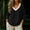 Black, variant on CYMMPU Women's Summer Solid Color V Neck Lace Patchwork 3/4 Sleeve Top, Cotton Linen Loose Casual Breathable Blouse White L
