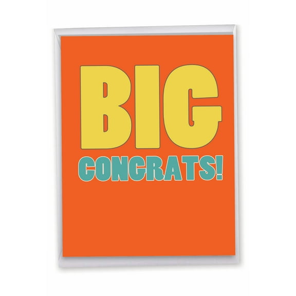 1 Jumbo Funny Congratulations Greeting Card (8.5 x 11 Inch) - Big Congratuations J2723CGG