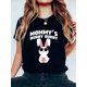 thumbnail image 1 of Mommy's Hunny Bunny Easter Egg Hunts Cute Rabbit T-Shirt Cotton Graphic Tee For Women, Round Neck Short Sleeve Casual Tops Tee For Adult, Men, Women, Teen, Teenager, Adolescent, Youth., 1 of 6