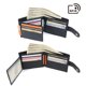 thumbnail image 5 of Sonducket Cartera de cuero para niño Boweisi, tarjetero, compartimento, monedero, billetera portátil, bolsa de regalo para negocios, trabajo diario Carteras con marca Sonducket AP011393-01, 5 of 6