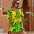thumbnail image 3 of Vibrant Floral Kaleidoscope Pattern Women's Luxury Party Dress Evening Dresses Ladies Cover Ups, 3 of 6