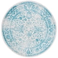 thumbnail image 3 of SAFAVIEH Adirondack Wyatt Traditional Distressed Area Rug, Ivory/Teal, 6' x 6' Round - Transitional Modern Design, Ivory & Teal, Ideal for Living Room, Bedroom, Dining Space, 3 of 13