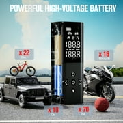 GOOLOO AP150 Cordless Tire Inflator Portable Air Compressor, 150 PSI Air Pump for Car Tires, 6000mAh Battery Powered, Auto Shutoff with Digital Pressure Gauge & LED Light