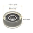 thumbnail image 2 of Unique Bargains Roulement à Rouleau à Poulie en PU 6x18x7 mm, Roue de Guidage Revêtue de Polyuréthane pour Usage Industriel, Vert, 2 of 5