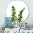 thumbnail image 2 of Designart 'Fern Plant Leaves Detail V' Tropical Circle Metal Wall Art 23x23 - Disc of 23, 2 of 5