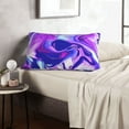 thumbnail image 6 of Salouo Swirl Print Blue Purple1 Print Print Pillow Case Cover,Wrinkle-Free Bed Pillow Cover Pack of 1 Home Decor Fade-Resistant and Stain-Resistant ,Pillows Not Included -20"x30", 6 of 8