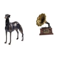 thumbnail image 1 of Estatua de perro, figura de animal de resina, estante, estatua vintage, figura de resina, artesanías, escultura coleccionable, adorno artesanal de res, 1 of 8