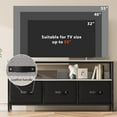 thumbnail image 2 of QinaQin Meuble Télé Commode avec Rangement, 55 Pouces, Noir, 2 of 7