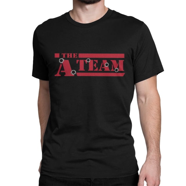 Camiseta con el logotipo del Equipo A para hombre y mujer, de algodón, a la moda, de cuello redondo y manga corta, tallas grandes.