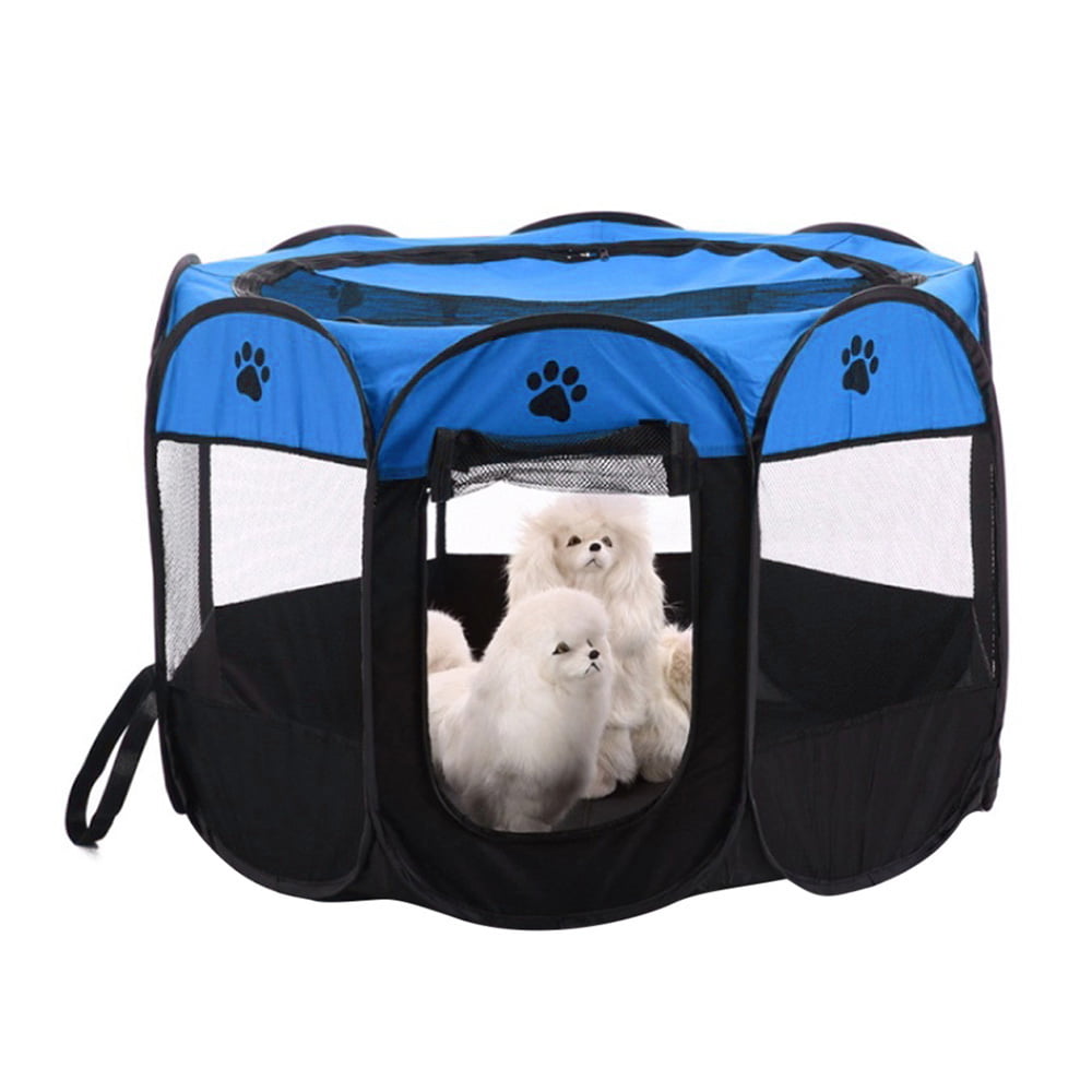Htovila Htovila Foldable Pet Playpen Kennel with Carrying Case for Small  Puppies and Cats