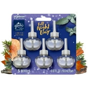 Glade PlugIns Air Freshener Refills, Fall Night Long, Fragrance Infused with Essential Oils, 0.67 oz, 5 Count