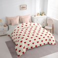 thumbnail image 3 of Homewish Love Heart Teens Bedding Comforter Set 7pcs, Romantic Anniversary Queen Bedding Sets, Kawaii Cute Cartoon Reversible Queen Sheet Sets, Super Cozy Room Decor, 3 of 7