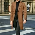 thumbnail image 4 of Manxivoo Jackets for Men Super Fashion Woolen Trench Cmen's British Style Solid Color Long Coat Fashionable Warm Woolen OverCoat, Coats for Men B XXXL, 4 of 8