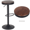 thumbnail image 2 of Kidol&Shellder Wooden Bar Stools Set of 2 Modern Swivel Backless Walnut Round Barstools, 2 of 7