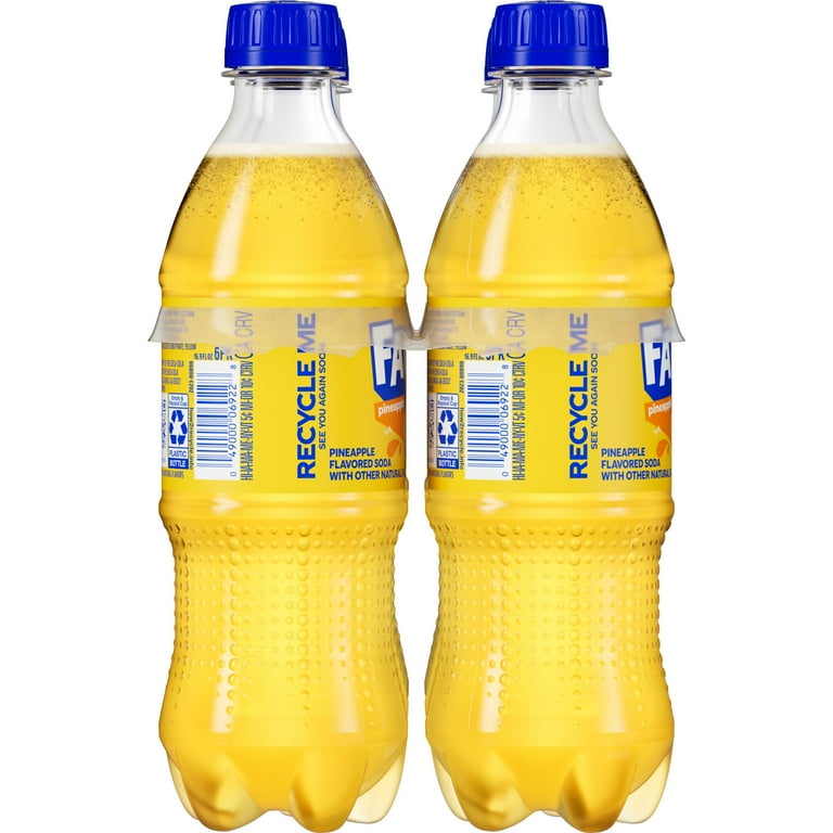 Fanta Non-Caffeinated Pineapple Fruit Soda Pop, Multipack Drinks