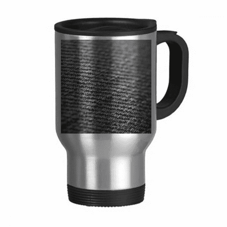 

Fabric Flax Gray Travel Mug Flip Lid Stainless Steel Cup Car Tumbler Thermos