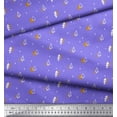 thumbnail image 3 of Soimoi Purple polyester Crepe Fabric Tree Christmas Print Sewing Fabric Yard 52 Inch Wide, 3 of 3