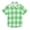 Green White Gingham, variant on Dailycode Small Short Sleeve Button Down Shirts Peach White Gingham Casual Shirt 3-10 Years