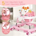 thumbnail image 4 of XIOYIG 5 in 1 Baby Walker, Music and Lights Walker for Baby Boy Girls 6-18 Months, Foldable Baby Walkers with Wheels and Bouncer Combo Portable, Toddler Infant Walker with Adjustable Height, 4 of 7