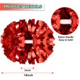 thumbnail image 2 of Pompones Lovecheer de color rojo brillante para animadoras, 2 unidades, con puntos holográficos, 2 of 6