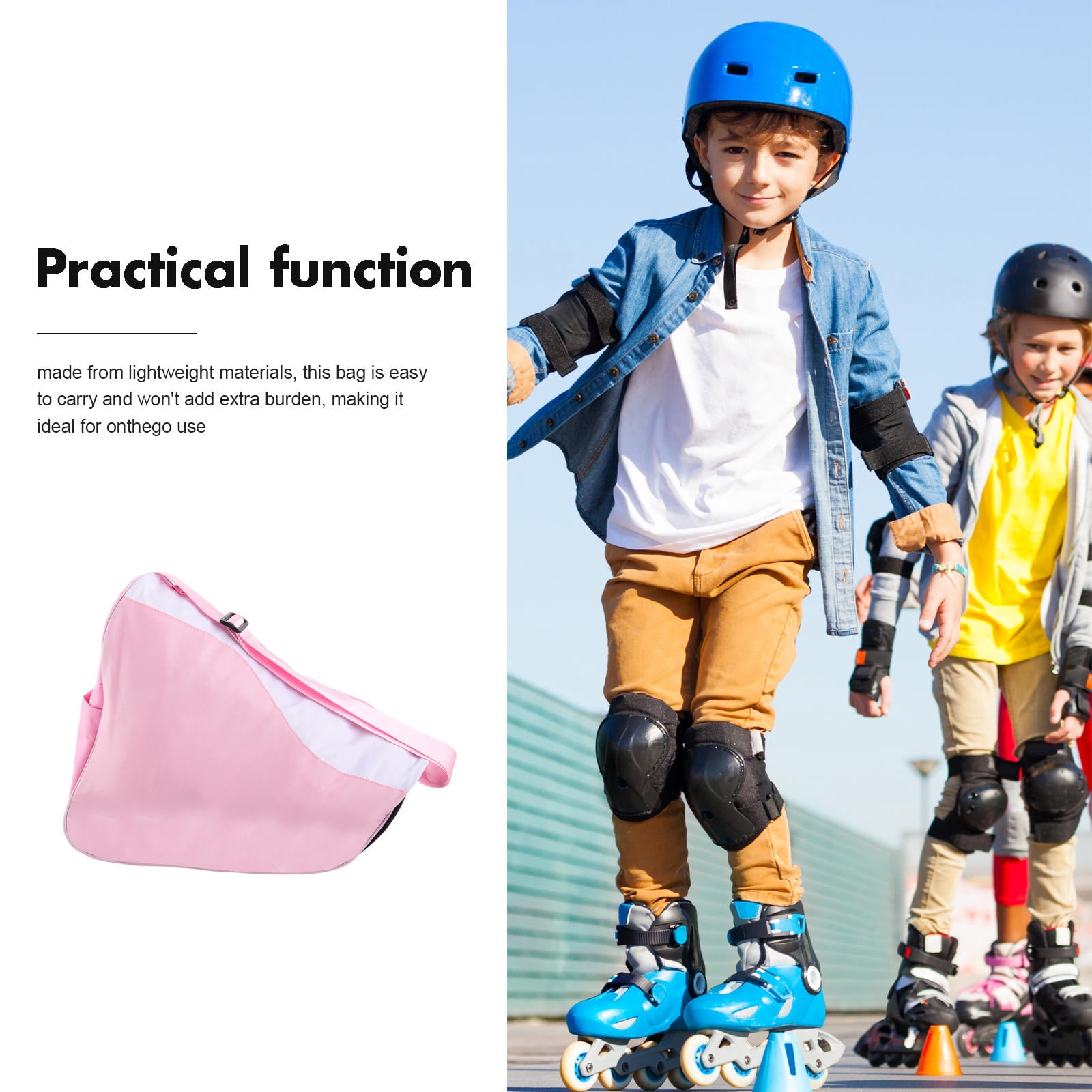 AURARMLET Roller Skate Organizer Bag with Wear-Resistant Material for Sports, Outdoor Activities, and Easy Storage