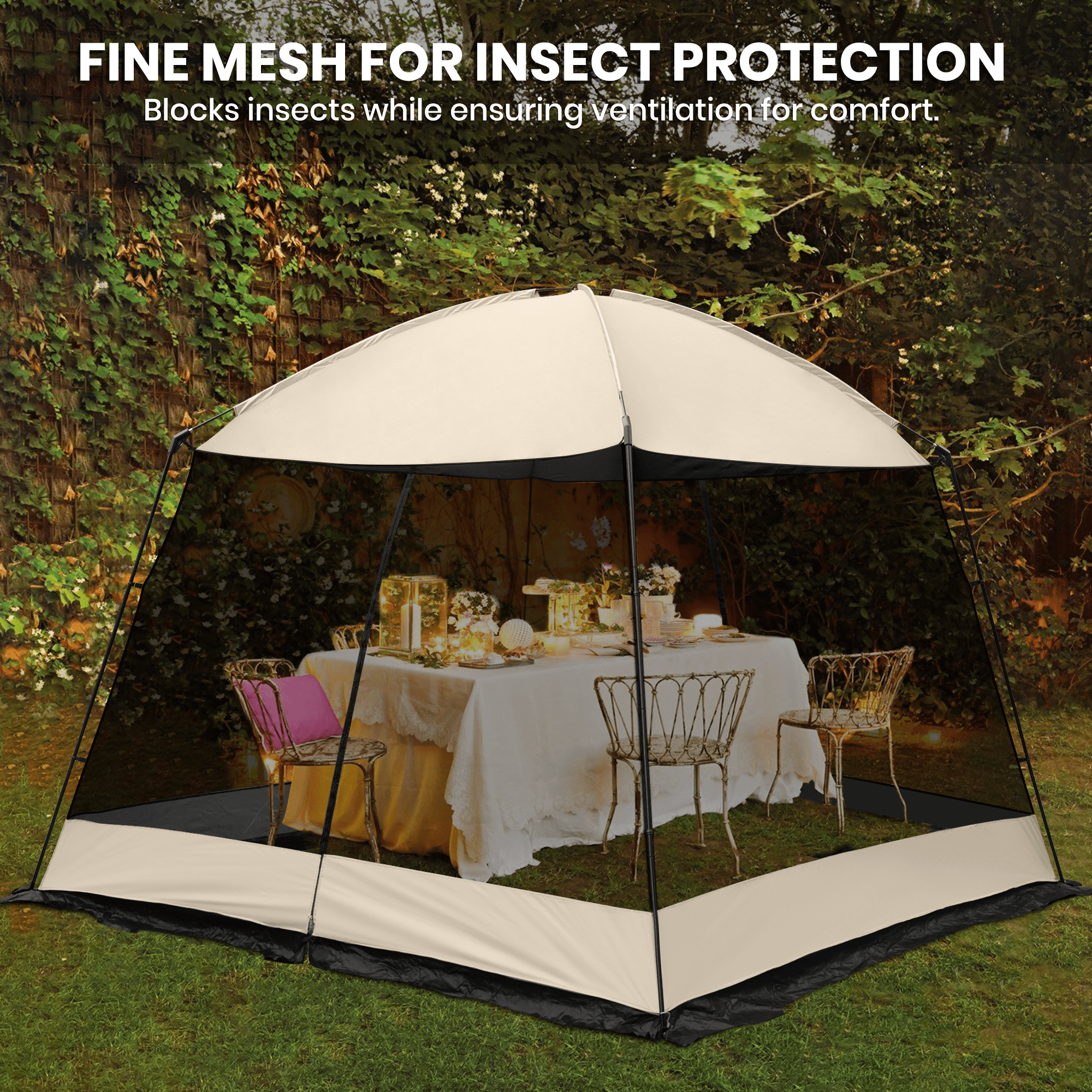 Screen House Room, GVDV 11x11 Ft Mesh Net Screen Tent Canopy