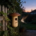 thumbnail image 6 of Natural Wood Hanging Birdhouse for Backyard Small Birds – Weather-Resistant Outdoor Nesting Box with Easy Hang & Clean Design for Garden Bird Shelter and Decoration, 6 of 6