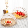 thumbnail image 3 of Cesta de frutas, carpa de bambú para servir alimentos, bandeja artesanal natural, cubierta para servir comidas, rendimiento comprobado, 3 of 9