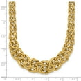 thumbnail image 3 of Diamond2Deal 14k Yellow Gold Graduated Byzantine Necklace for Women 17.25", 3 of 6