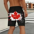 thumbnail image 5 of Jjayotai Mens George Shorts, Men's Canadian Maple Leaf Print Shorts, Double Layer Beach Shorts with Compression Liner Pocket Elastic Waist Drawstring, 5 of 5