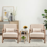 Bonzy Home Mid Century Modern Accent Chair, Beige