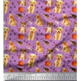thumbnail image 1 of Soimoi Poly Georgette Fabric Footprint,Dog & Cat Animal Print Fabric by Yard 52 Inch Wide, 1 of 1
