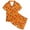 A-Orange14, variant on JAJAHO Kids Pajamas For Girls Set Cartoon Dinosaur Printed Summer Short Sleeve Sleepwear 2 Piece Set 2-13Y