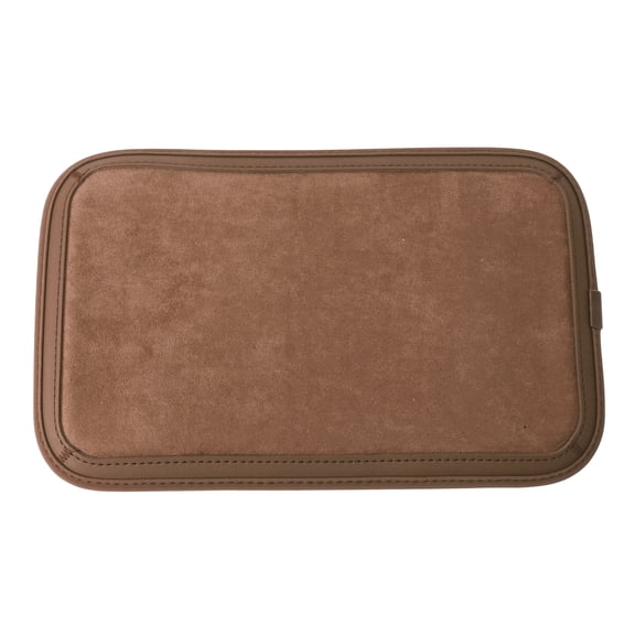 Unique Bargains Car Center Console Cover Car Armrest Cover 12.6"x8.07"x0.39" Suede Faux Leather Brown