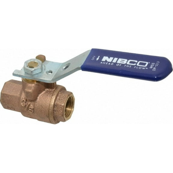 Nibco 3/8" FNPT Bronze Ball Valve Inline T58570 3/8
