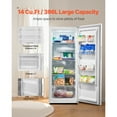 thumbnail image 3 of KFFKFF Convertible Upright Freezer/Refrigerator, 14 Cu.Ft Frost-Free Unit with Temperature Control Panel, Long Door Open Alarm, Adjustable Shelves, and LED Lighting, Ideal for Kitchen, Office, 3 of 9