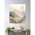 thumbnail image 2 of Minimal Abstract Line Art Hills Poster Wall Art, Modern Wall Decor For Living Room Bedroom, 16x24 UNFRAMED, 2 of 3