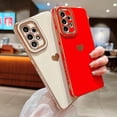 thumbnail image 4 of Compatible with Samsung Galaxy A53 5g 6.5” Phone Case Luxury Electroplated Cute Side Love Hearts Pattren Cover for Women Camera Lens Protection Soft Silicone Shockproof Bumper (White), 4 of 11