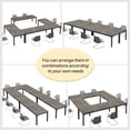 thumbnail image 4 of Tribesigns 6.5FT Conference Table, 78.7 Inche Rectangle Meeting Seminar Table for 6-8 People (Only Table) (1,Gray+Black), 4 of 5