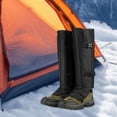 thumbnail image 1 of Polainas para piernas, cubrezapatos de invierno, protección contra mordeduras, ajustables, ligeras y cómodas. negro, 1 of 8