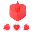 thumbnail image 5 of 12pcs LED Electronic Candle Lamp Heart Shape Candle Lights Flameless Tealight Romantic Party Decor (Red Shell, Red Light, No Flashing), 5 of 5