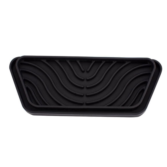 Water Drip Catcher Tray for Water Dispenser, 7.3 × 2.8 Inch Silicone Overflow Mat, Durable Anti-Spill Drip Collector Pad for Refrigerator, Reusable Pan Prevents Ice Water Dispenser Spills,Black