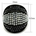 thumbnail image 2 of TK2200 - IP Black(Ion Plating) Stainless Steel Ring with Top Grade Crystal  in Multi Color Size 9, 2 of 4