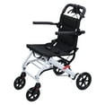 thumbnail image 2 of Portable Lightweight Folding Transport Chair,Removable Flip Armrests, with Locking Handbrake,Supports 220 lbs,Ultra Lightweight Elderly Transport Wheelchair Weighs only 13.66 lbs, 2 of 10