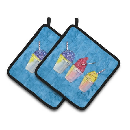 

Carolines Treasures 8780PTHD Snowballs and Snowcones Pair of Pot Holders 7.5HX7.5W multicolor