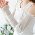thumbnail image 3 of Travelwant Women's Long Ultra thin Lace Gloves Sun UV Cooling Mesh Arms Legs Sleeves Fingerless Tulle Sunscreen Accessory for Party Outdoor Sport Activities, 3 of 9