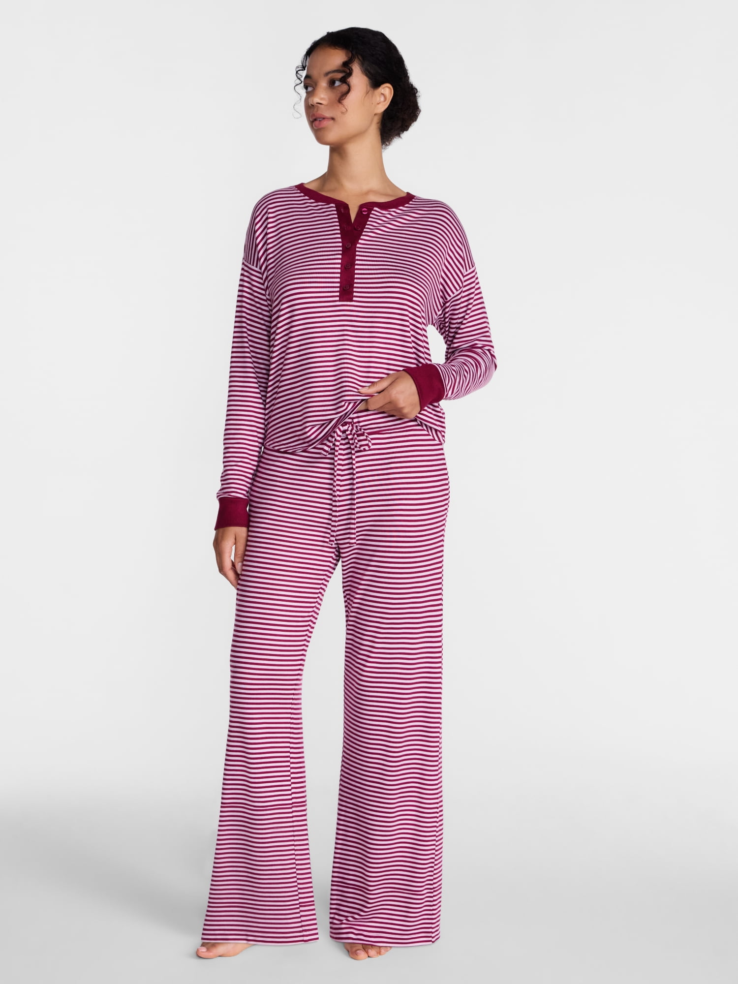 Joyspun Women's Cozy Lounge Collection Hacci Knit Sleep Pants, Sizes XS-3X