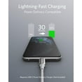 thumbnail image 4 of Anker Powerline+ III USB C Fast Charging Cable 3/6ft Nylon Braided Lightning Cable [Silver], 4 of 7
