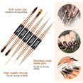 thumbnail image 2 of Nail Art Brush Set-5pcs Double-Ended Nail Art Brushes for Long Lines, Thin Liner brush for Nails Detail, Nail Design Brush Ombre Brush 3D Brush Kits for Gel Polish Acrylic Nail Drawing (Black), 2 of 6